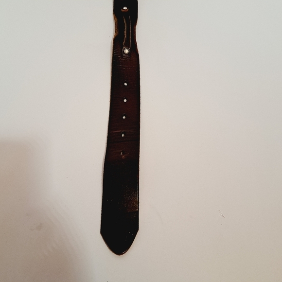 Brown Leather Studded Rhinestone Western Belt‎ Size Small - Picture 8 of 9